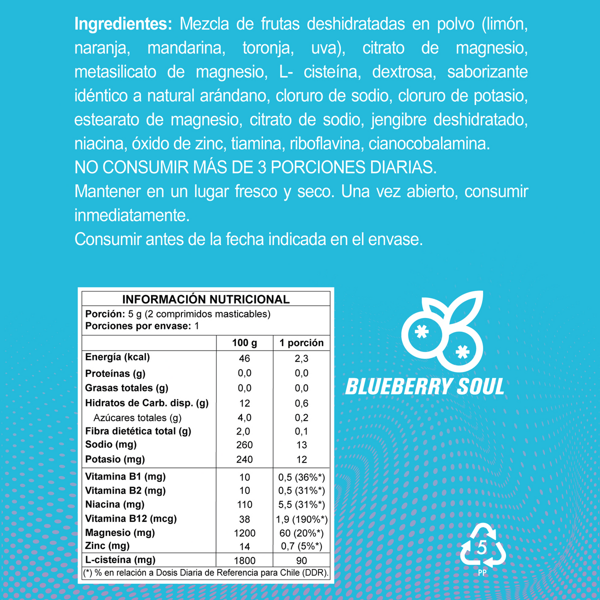 Blueberry Soul Display 50 un